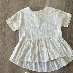 Cream Boho Top and Short Shorts
